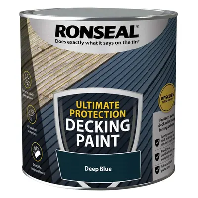 Ronseal Ultimate Protection Decking Paint Deep Blue 2.5 litre