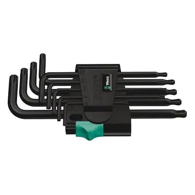 Wera PKL TORXÂ® Ball-end BlackLaser L-key set in a two-component clip, 9pc