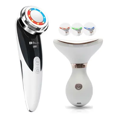 (6) Facial Massager RF Face Lift Device LED Radio Frequency Skin Rejuvenation Wrinkle Removal Fa