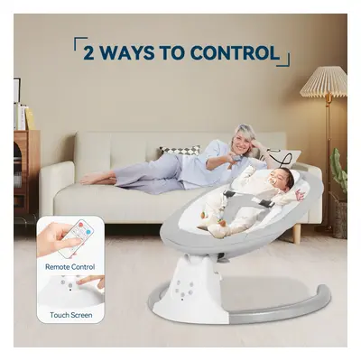 Baby Rocking Chair Electric Bluetooth Sleeping Cradle Bed Touch&Remote