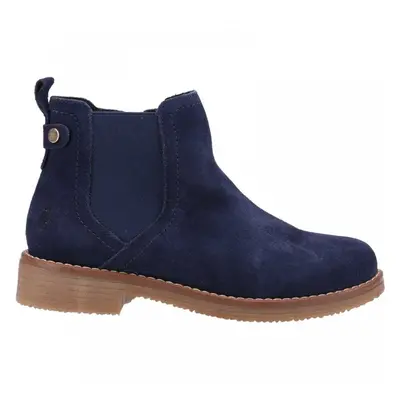 (4 (Adults')) Maddy Wide | Navy | Women's Water Resistant Ankle Boots