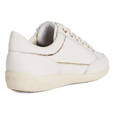 (White, 7.5 (Adults')) Geox D MYRIA Faux Leather Women's White Trainers