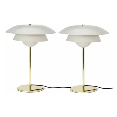 Set of Bruntsfield - Polished Brass with Warm Grey Table Lamps