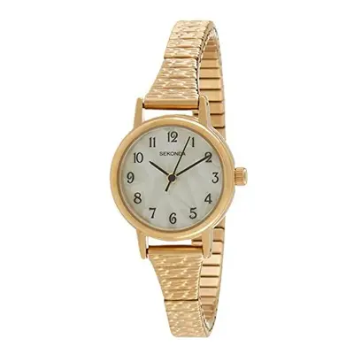 Sekonda Ladies Quartz Watch with Mother Of Pearl Dial Analogue Display and Gold Stainless Steel 