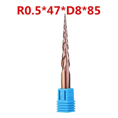 (R0.25*47*D8*85) Flutes R0.5/ R1.0 *47*D8*85 Taper Ball Nose End Mill HRC50 Milling Cutter