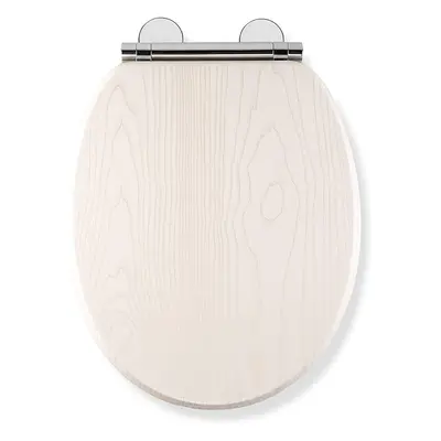 Croydex WL605122H Flexi-Fix Toilet Seat, White Oak Effect, Universal Fitting