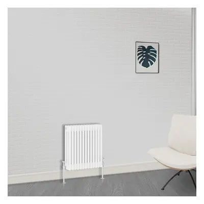 (600 x 605mm-3 Column) NRG Traditional White Bathroom Cast Iron Radiator