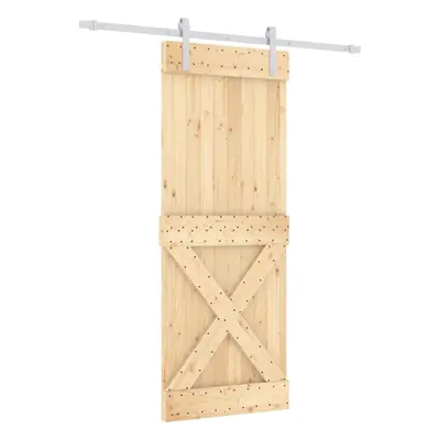 vidaXL Sliding Door Barn Door with Hardware Set Interior Door Solid Wood Pine