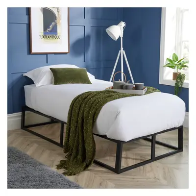 Home Source Contemporary Metal Frame Platform Slatted Bed