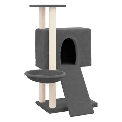 (dark grey) vidaXL Cat Tree with Sisal Scratching Posts cm Cat Scratch Multi Colours