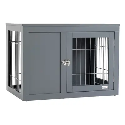 PawHut Furniture-Style Dog Crate w/ Two Lockable Doors, for Small & Medium Dogs