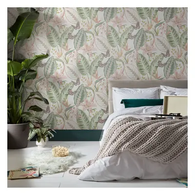 Envy Eden Pastels Natural Floral Wallpaper