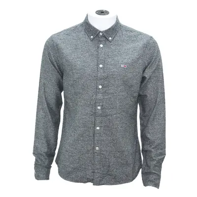 (Charcoal Grey, 2XL) TOMMY JEANS Mens Oxford Shirts Party Long Sleeve Formal Top