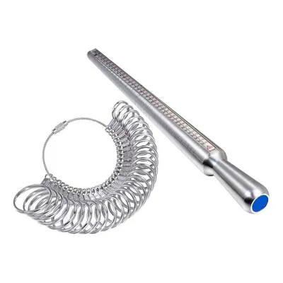 (0-15) Metal Ring Sizer Set Finger Measuring with Rings Mandrel Sizing Stick Jewelry Tools