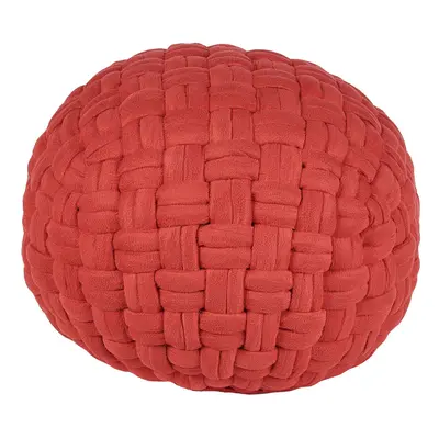 Velvet Pouffe Ottoman x cm Red HOPA