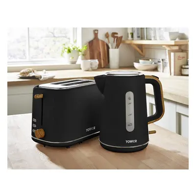 Tower Scandi Black Kettle & Slice Toaster Scandinavian Design