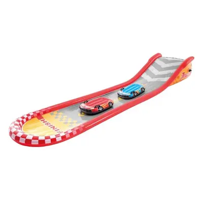 waterslide junior 5,6 x 1,2 m vinyl grey/red 3-piece