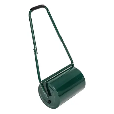 Oypla Galvanised Garden Steel Lawn Roller Litre Drum Scraper Bar & Collapsible Handle Create a L