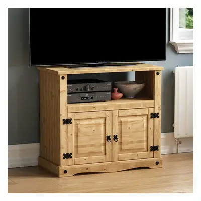 Corona Door Shelf TV Unit Stand Cabinet Wood