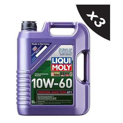 Liqui Moly 10W-60 Fully Synthetic Engine Oil Synthoil Race Tech Gt1 3x5L