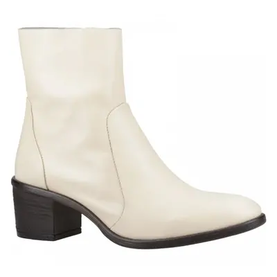 (4 (Adults')) Winona | Cream | Women's Western Style Ankle Boots