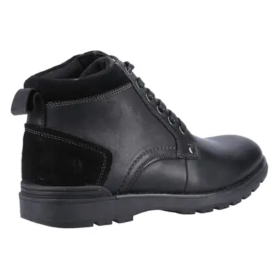 (Black, (Adults')) Hush Puppies Dean Leather And Suede Men's Black Boots