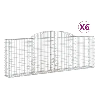 (300 x x 100/120 cm/ pcs) vidaXL Arched Gabion Basket Stone Basket Gabion Retaining Wall Galvani