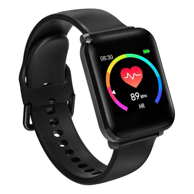 Waterproof Health Care Smart Watch Heart Rate Blood Pressure Monitor (Black)