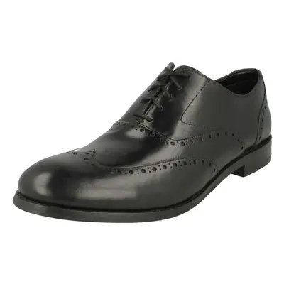 (UK 8.5, Black) Mens Clarks Brogue Detailed Lace Up Shoes Edward Walk - G Fit