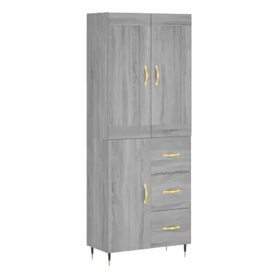 (grey sonoma, door drawers) vidaXL Highboard Sideboard Storage Cabinet Home Side Cabinet Enginee