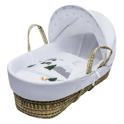 Wild in the Mountains Palm Moses Basket with Mattress and Padded Liner