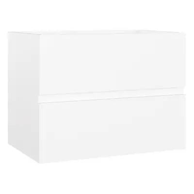 vidaXL Sink Cabinet White Engineered Wood Home Cupboard Storage Rack Organiser