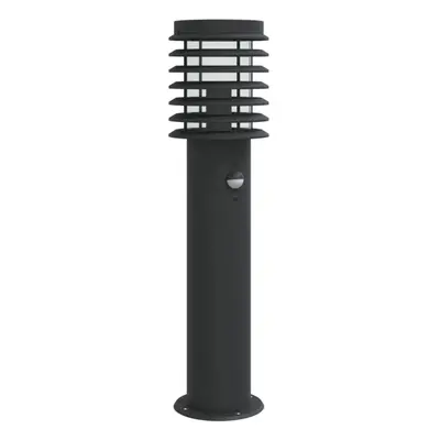 (black, pcs/ with sensor) vidaXL Outdoor Floor Lamp Standing Lamp Floor Light Black Stainless St