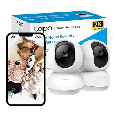 Tapo Wifi Indoor Camera, 2K 3MP Full HD Baby Camera, 360? Security Camera, Wireless Pet Camera, 