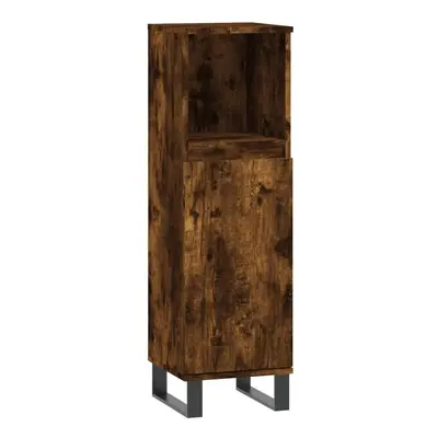 (smoked oak) vidaXL Bathroom Cabinet Vanity Unit Cupboard Concrete Grey Engineered Wood