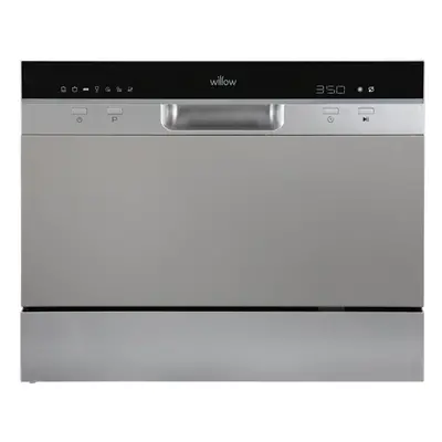 Willow WTTD6S 55cm Tabletop Dishwasher with Place Settings - Silver