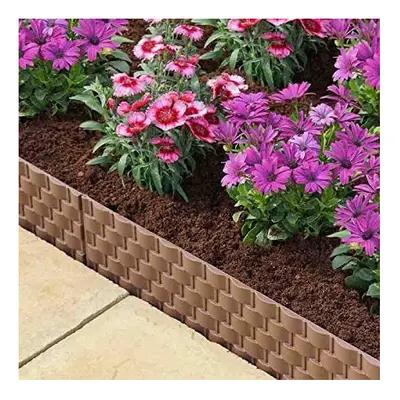 Set of Decorative Garden Fencing Faux Rattan Edging Patio Driveway