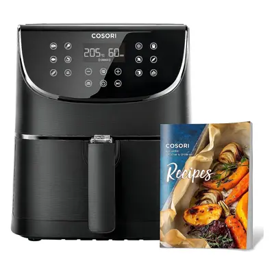 (5.5L Black) Air Fryer 5.5L Capacity,Oil Free, Energy and Time Saver with Presets with Recipes C