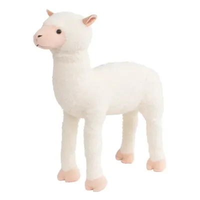 vidaXL Standing Plush Toy Alpaca White Cuddly Kids Riding Stuffed Animal