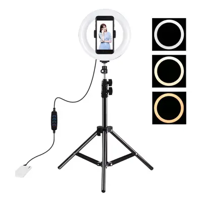 Fill Light Dual Color Temperature LED Arc Ring Lamp with Tripod for Photography Studio Live Broa