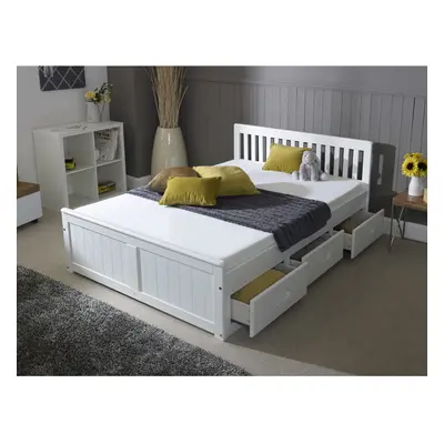 (Double, White) Mission Wooden Bed