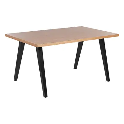 Dining Table LENISTER Brown/ Black cm cm