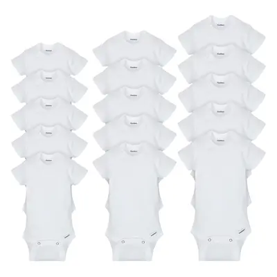 Gerber Baby Piece Onesies Bodysuit Multi Size Pack, White, (0-3M, 3-6M, 6-9M)