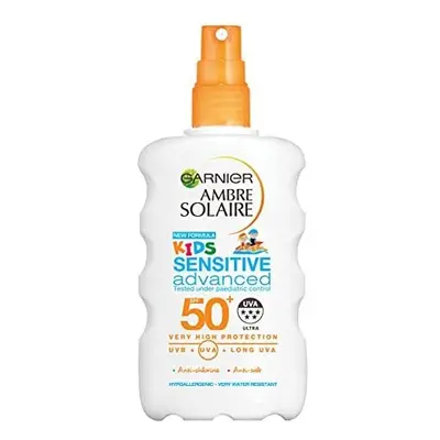 Garnier Ambre Solaire Kids Sensitive Water Resistant Sun Cream Spray SPF50+ 200ml