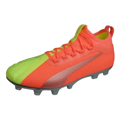 (UK 7.5 (EU 41)) Puma ONE 20.2 HG OSG Mens Leather Football Boots Hard Ground - Yellow and Peach