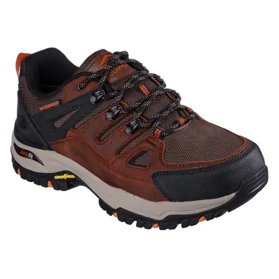 (Dark Brown, UK 10) Skechers Arch Fit Dawson Argosa Mens Waterproof Walking Trail Trainers