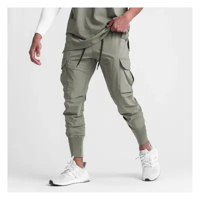 (Light green, M) Summer Thin Loose Quick Drying Stretchy Running Training Pants