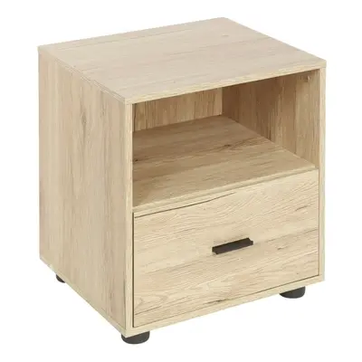 (Beech, 1) Wooden Nightstands with Drawers Bedside Table