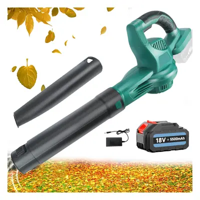 Powerful Cordless Air Blower Leaf Blower 2x5.5A Battery+Charger-Cmpatible with Makita Battery