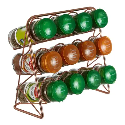 Premier Housewares Spice Rack / Racks With Copper Finish Free Standing Spices Rack Organizer Wit